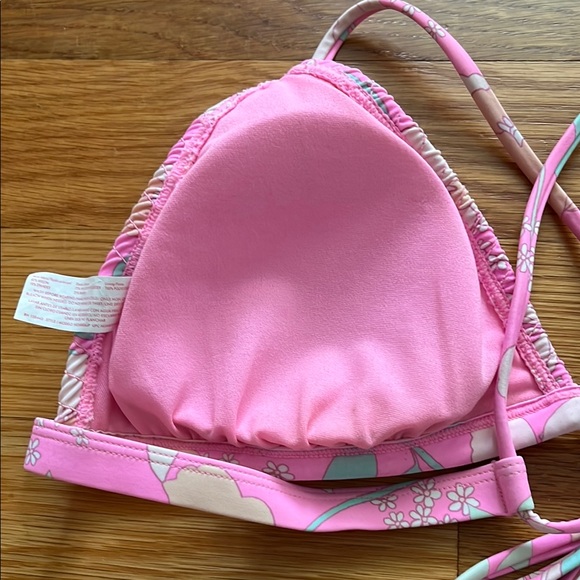 Pink Ruched Triangle Bikini - Picture 5 of 6